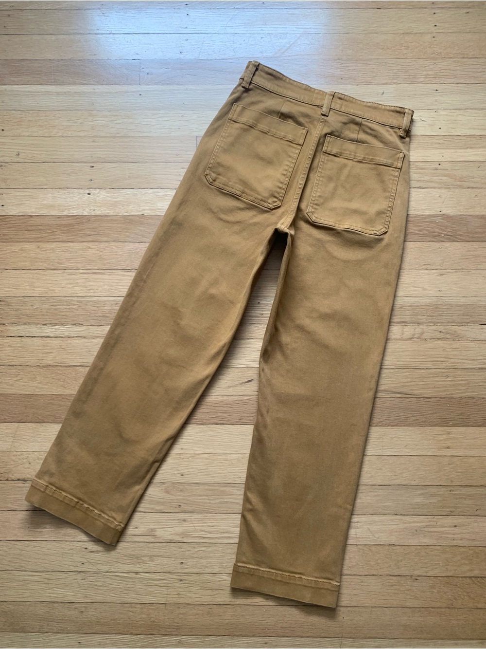 VGUC EVERLANE Womens Cropped Straight Leg High-Rise Jeans in Goldenrod Size 2 - Picture 6 of 15